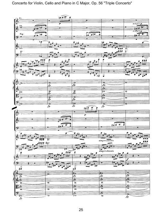 C大调三重协奏曲 Triple Concerto in C Major Op.56钢琴谱