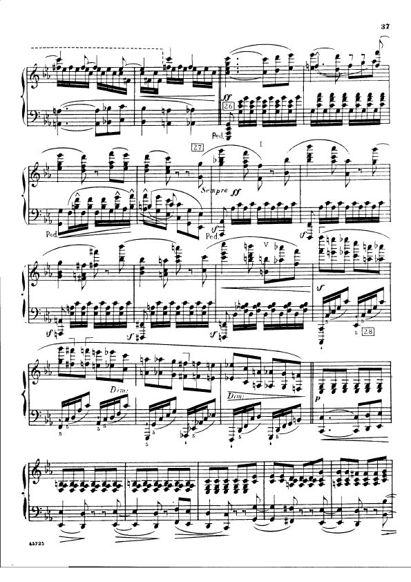 12首小调练习曲 12 Etudes in All Minor Keys Op.39钢琴谱