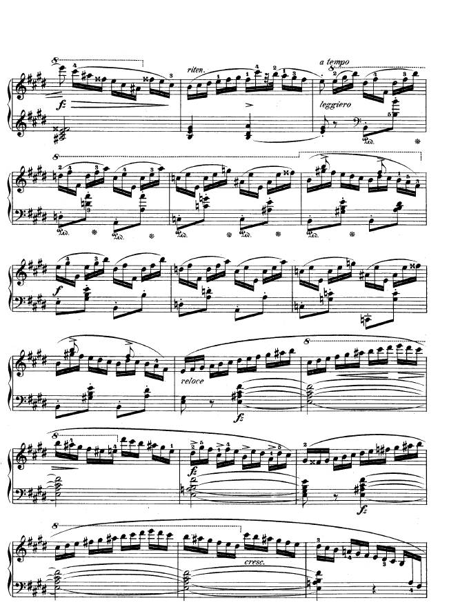 e小调第一钢琴协奏曲 Op.11 Piano Concerto No.1 in e Minor Op.11钢琴谱