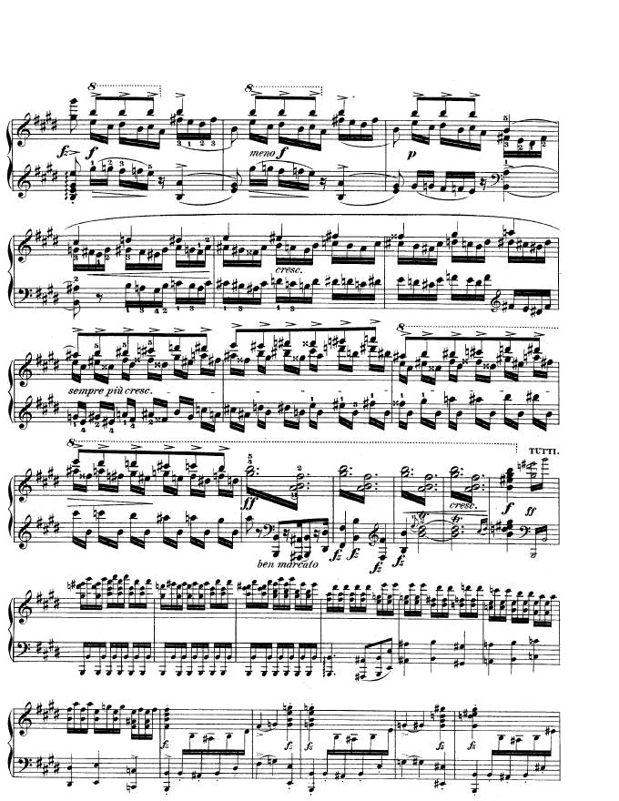 e小调第一钢琴协奏曲 Op.11 Piano Concerto No.1 in e Minor Op.11钢琴谱