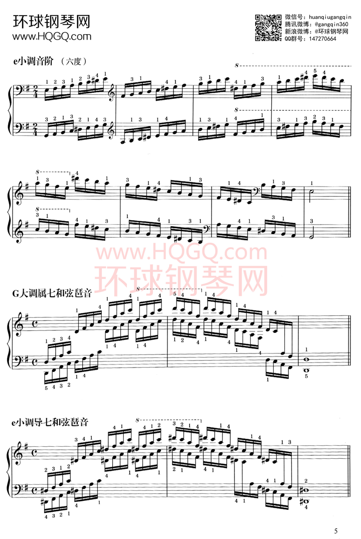 A1 音阶、琶音钢琴谱