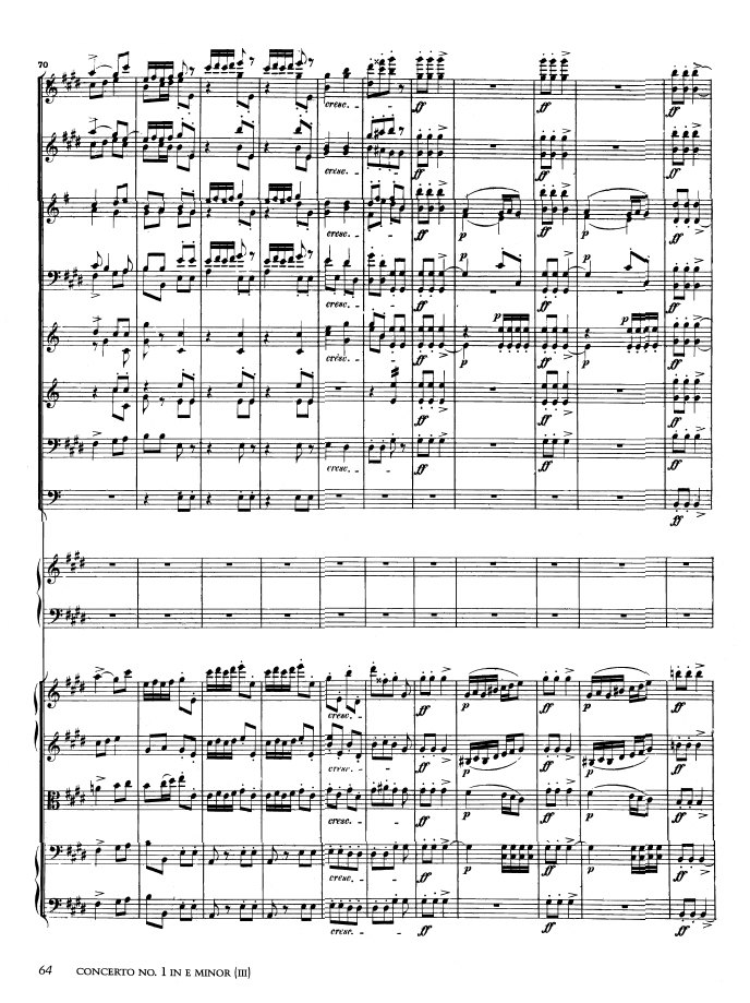 e小调第一钢琴协奏曲 Op.11 Piano Concerto No.1 in e Minor Op.11钢琴谱