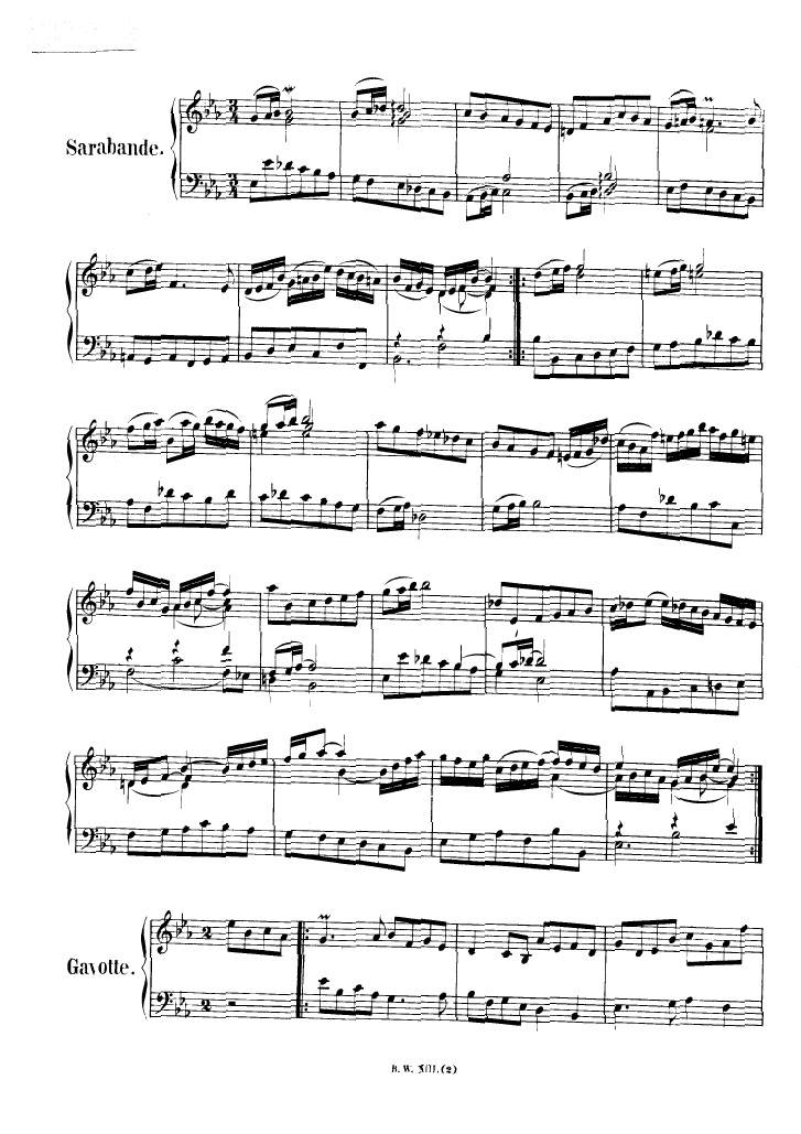 法国组曲 French Suites BWV 812钢琴谱