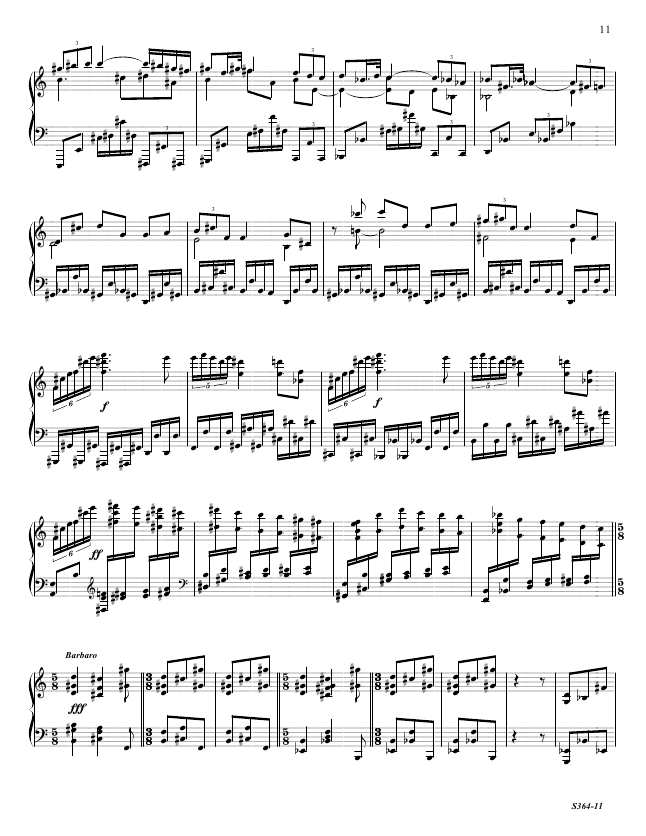 第八钢琴奏鸣曲 Piano Sonata No.8 S.364a Ornstein, Leo 里奥·奥恩斯坦钢琴谱