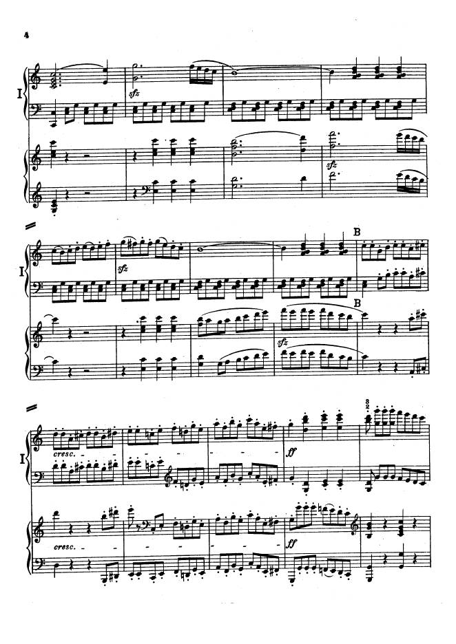 C大调第一交响曲 Symphony No.1 in C Major Op.21钢琴谱