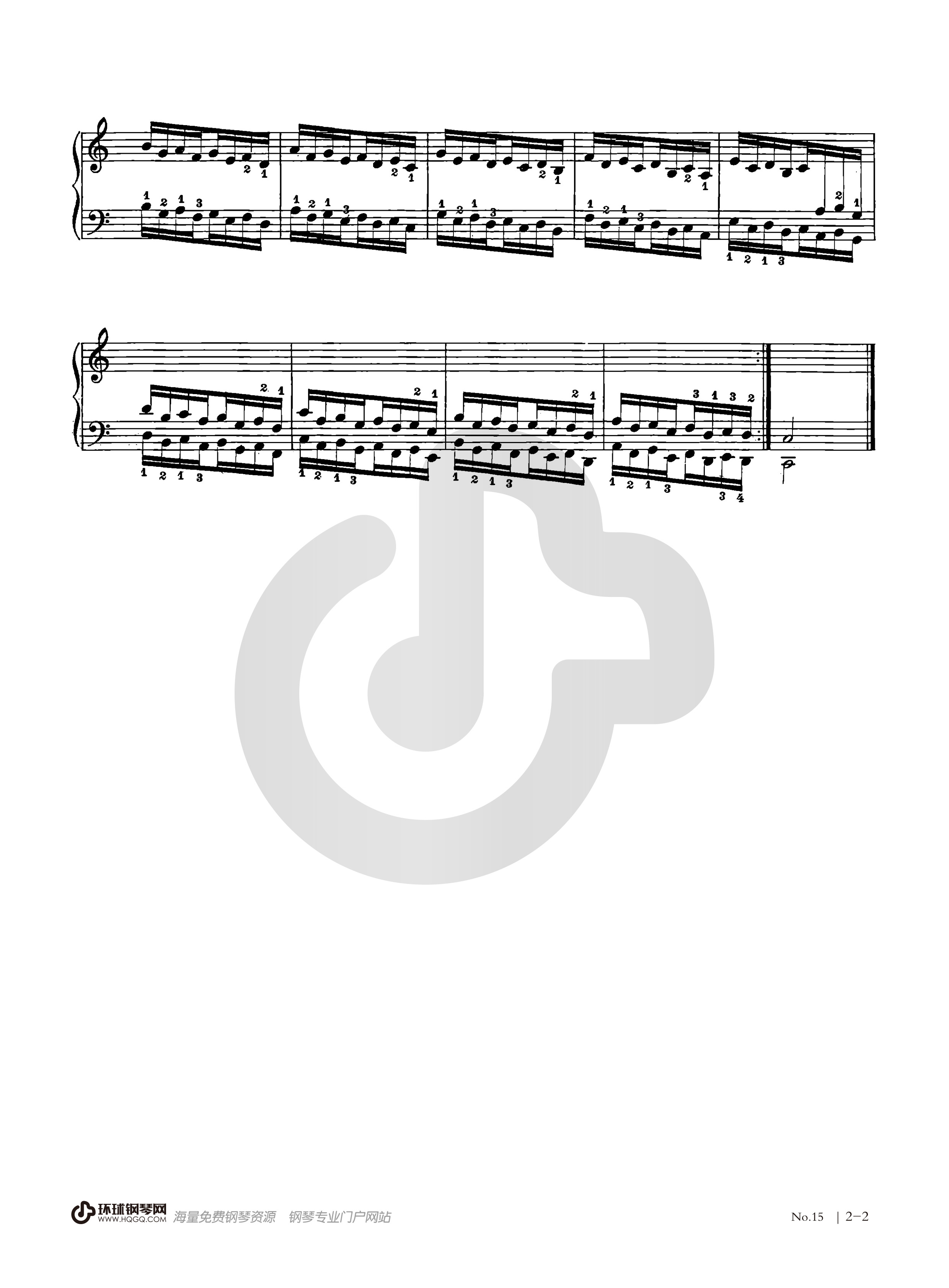 哈农钢琴练指法15钢琴谱