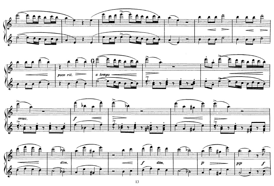 Peer Gynt Suite no.2钢琴谱