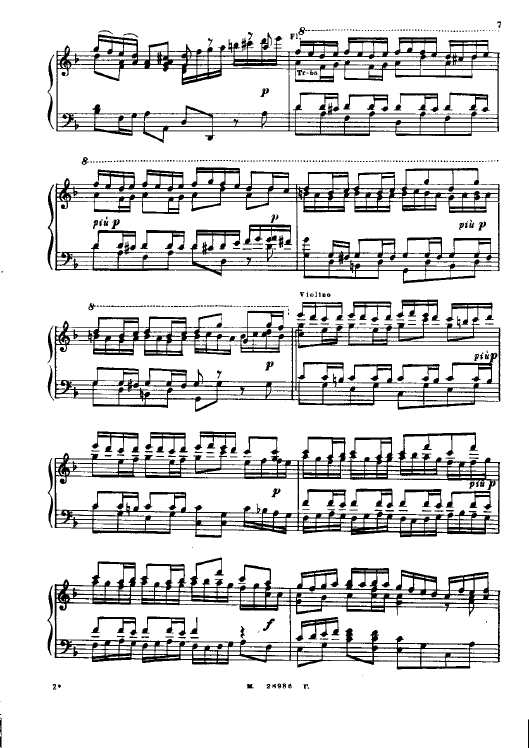 F大调第二勃兰登堡协奏曲 Brandenburg Concerto No.2 in F Major BWV.1047钢琴谱