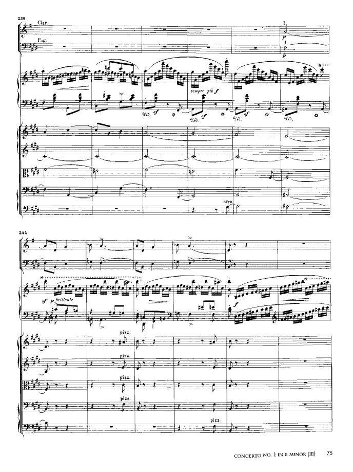 e小调第一钢琴协奏曲 Op.11 Piano Concerto No.1 in e Minor Op.11钢琴谱