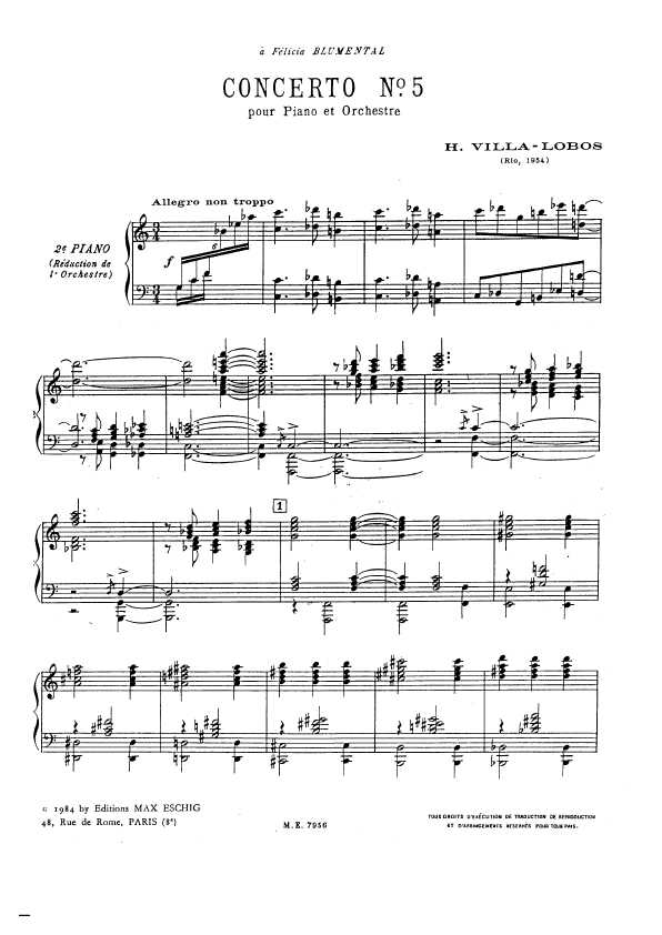 第五钢琴协奏曲 Piano Concerto No.5钢琴谱