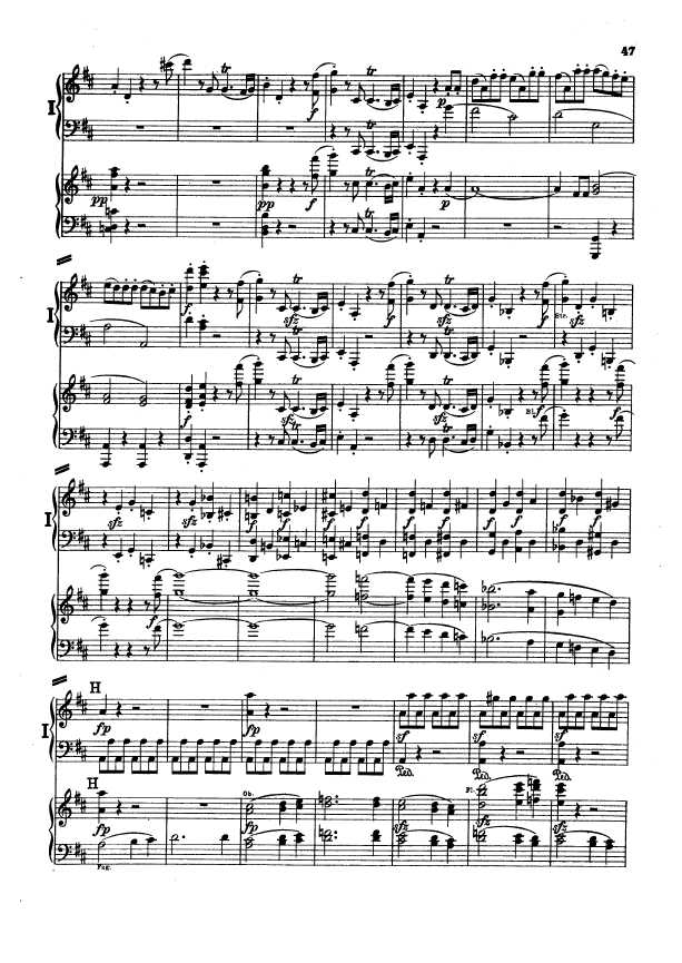 D大调第二交响曲 Symphony No.2 in D Major Op.36钢琴谱