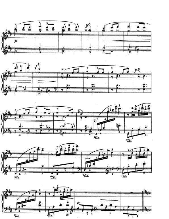 Lyric Pieces, Op.54, No.3钢琴谱