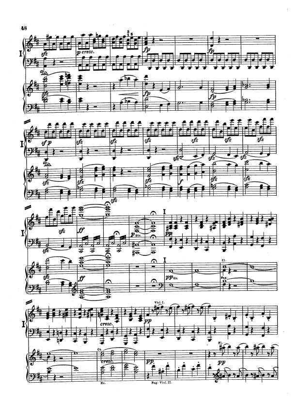 D大调第二交响曲 Symphony No.2 in D Major Op.36钢琴谱