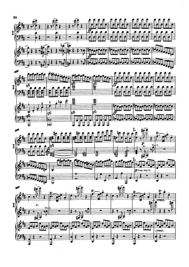 D大调第二交响曲 Symphony No.2 in D Major Op.36钢琴谱