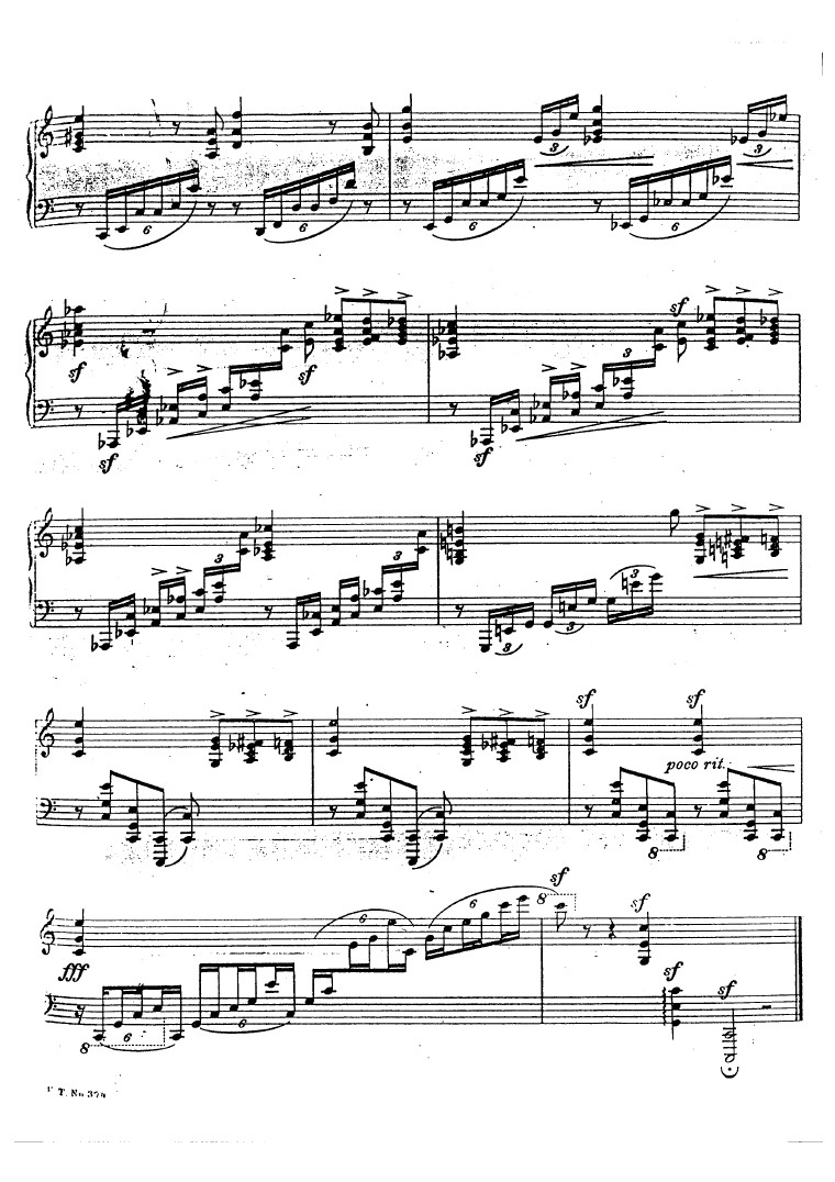 C大调左手练习曲 Etude in C Major For The Left Hand Op.32钢琴谱