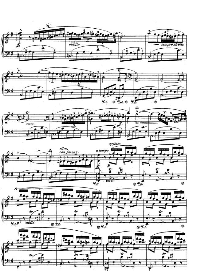 e小调第一钢琴协奏曲 Op.11 Piano Concerto No.1 in e Minor Op.11钢琴谱