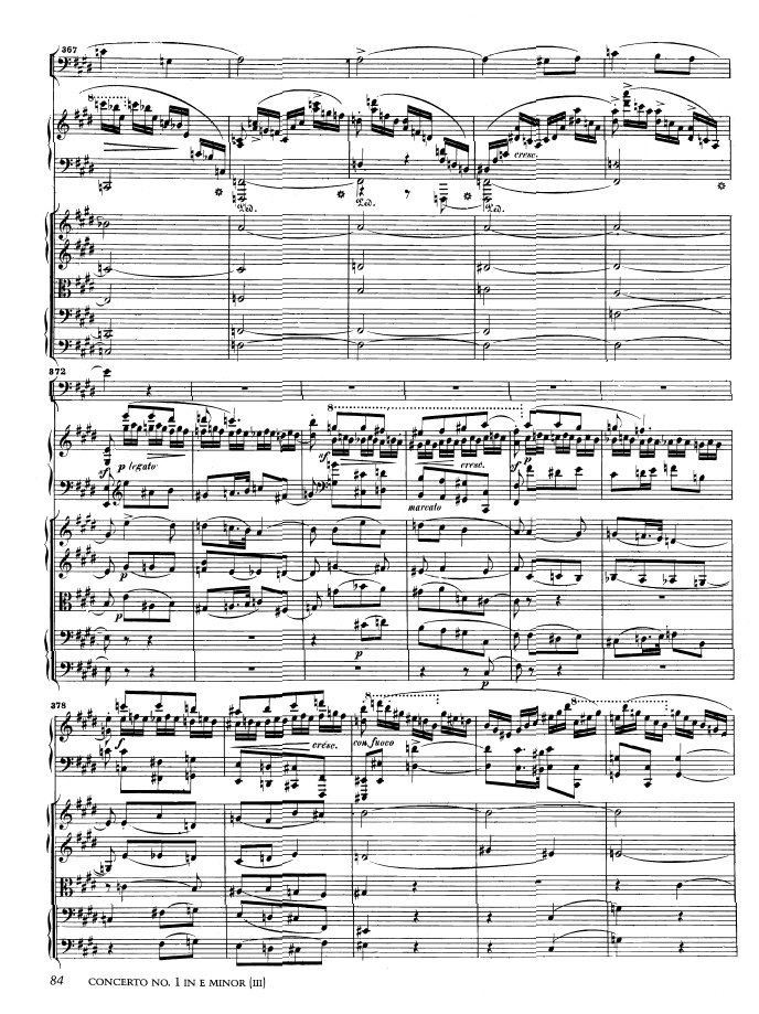 e小调第一钢琴协奏曲 Op.11 Piano Concerto No.1 in e Minor Op.11钢琴谱