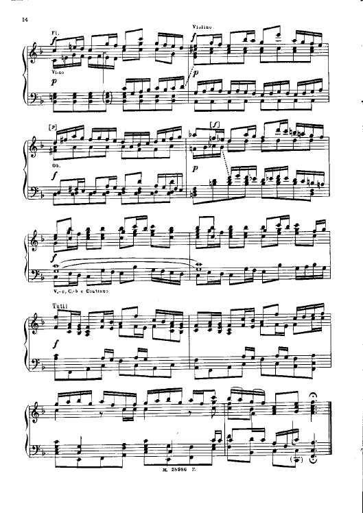 F大调第二勃兰登堡协奏曲 Brandenburg Concerto No.2 in F Major BWV.1047钢琴谱