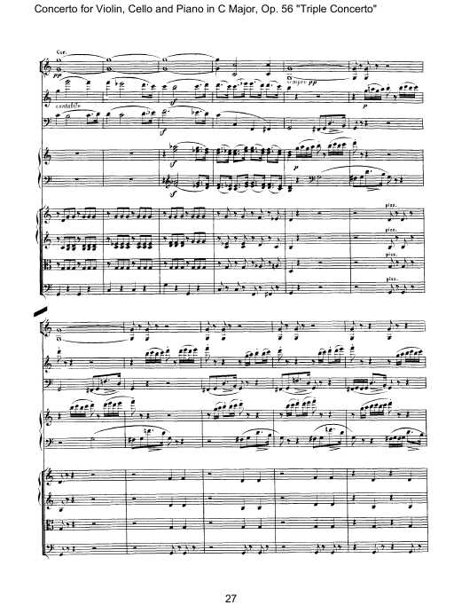 C大调三重协奏曲 Triple Concerto in C Major Op.56钢琴谱