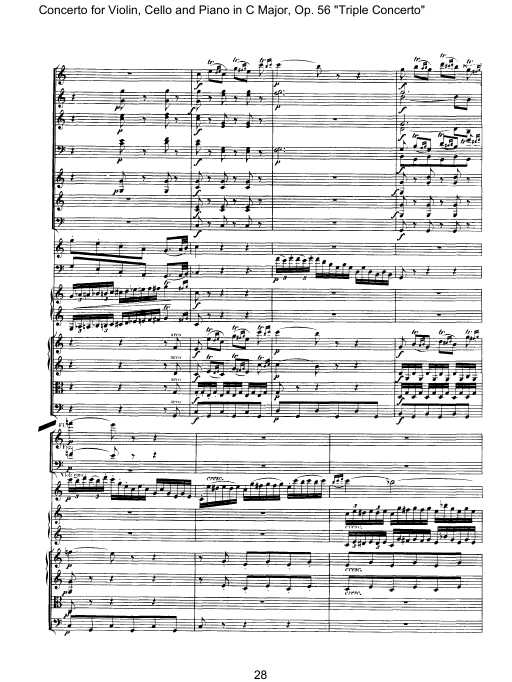 C大调三重协奏曲 Triple Concerto in C Major Op.56钢琴谱