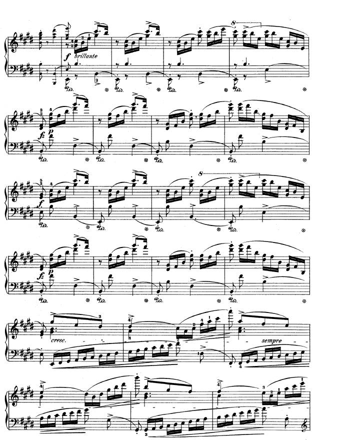 e小调第一钢琴协奏曲 Op.11 Piano Concerto No.1 in e Minor Op.11钢琴谱