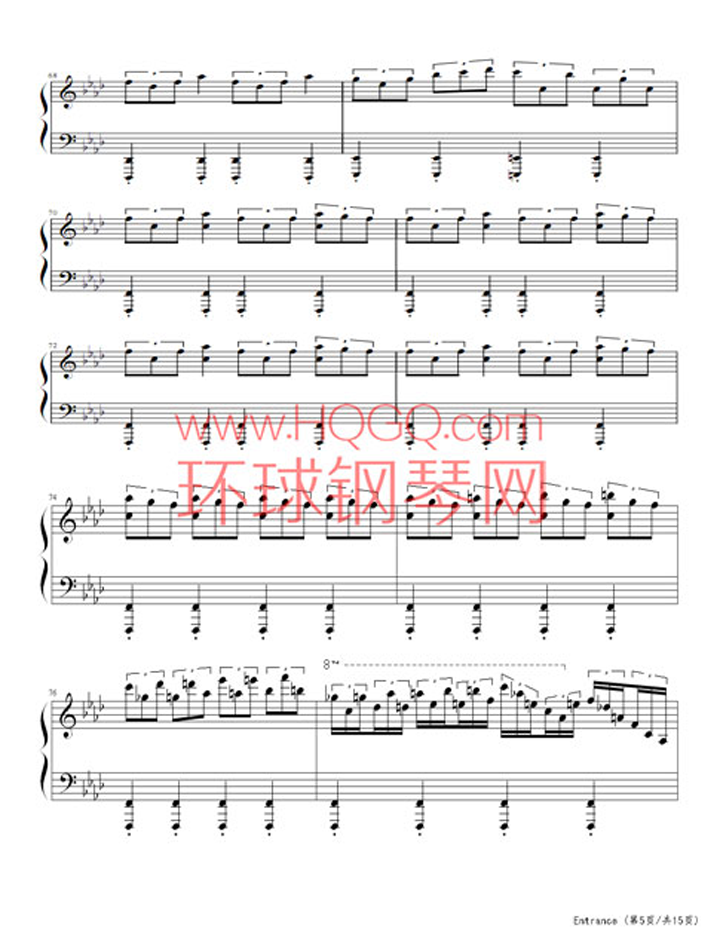 Entrance钢琴谱