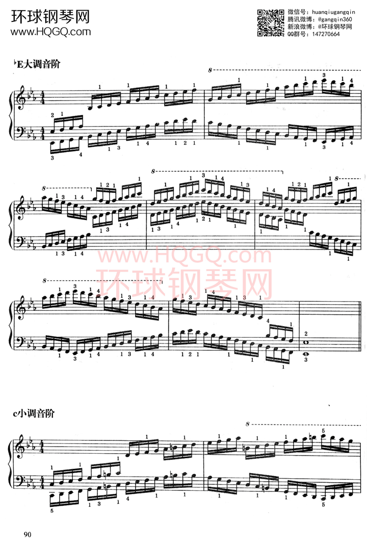 A1 音阶、琶音钢琴谱