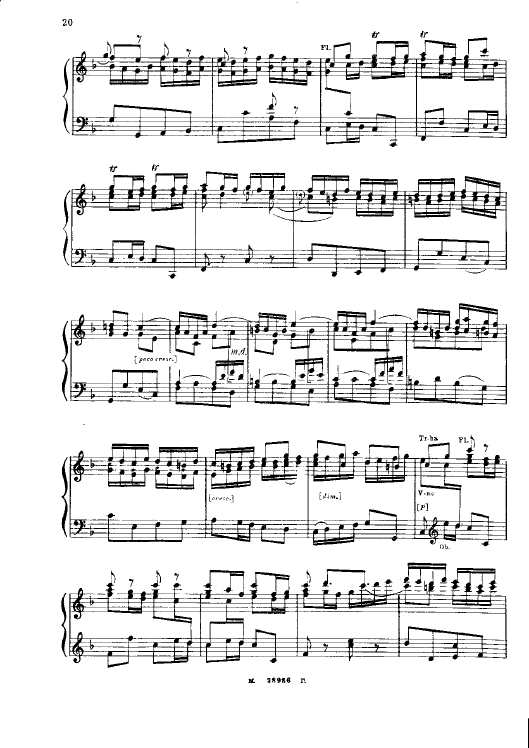 F大调第二勃兰登堡协奏曲 Brandenburg Concerto No.2 in F Major BWV.1047钢琴谱