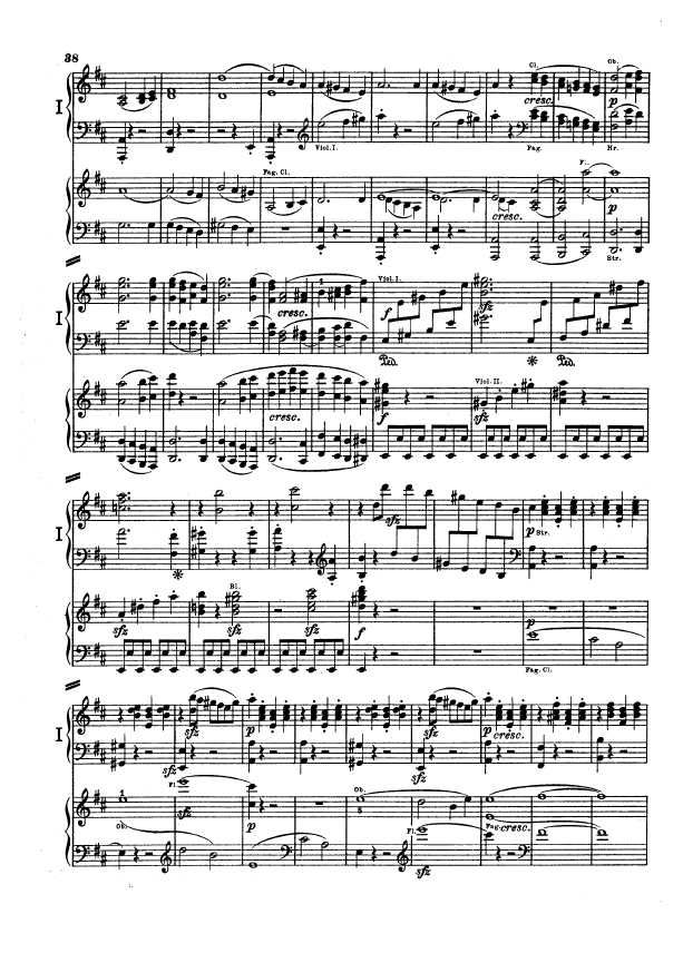 D大调第二交响曲 Symphony No.2 in D Major Op.36钢琴谱