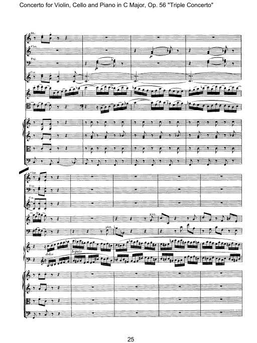 C大调三重协奏曲 Triple Concerto in C Major Op.56钢琴谱