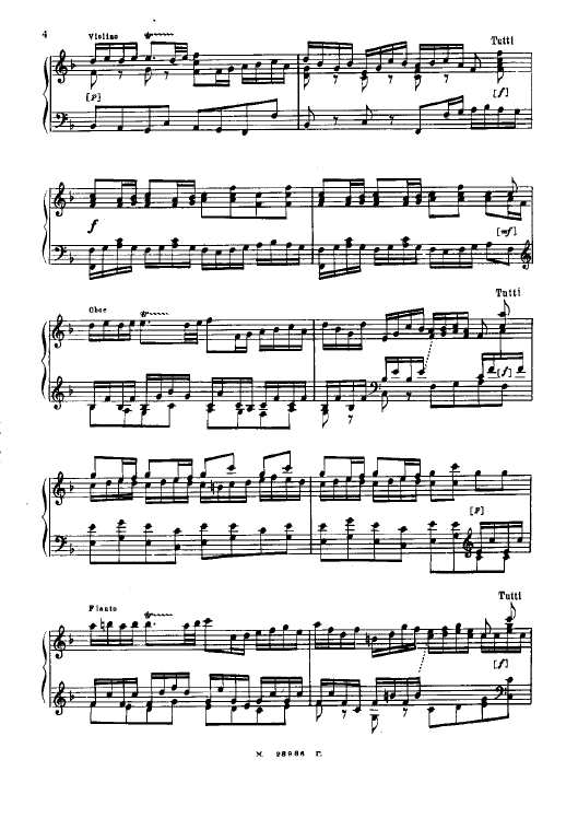 F大调第二勃兰登堡协奏曲 Brandenburg Concerto No.2 in F Major BWV.1047钢琴谱