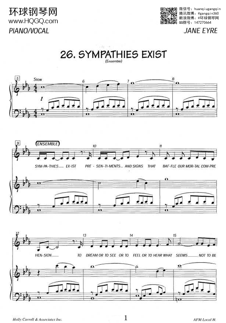 26.SYMPATHIES EXIST钢琴谱