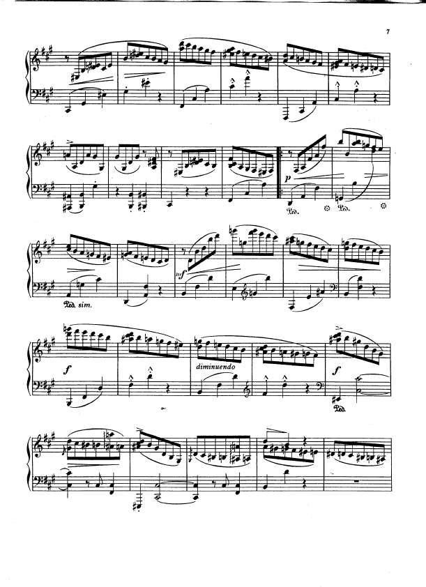 A大调第一谐谑曲 Scherzo No.1 in A Major Op.8钢琴谱