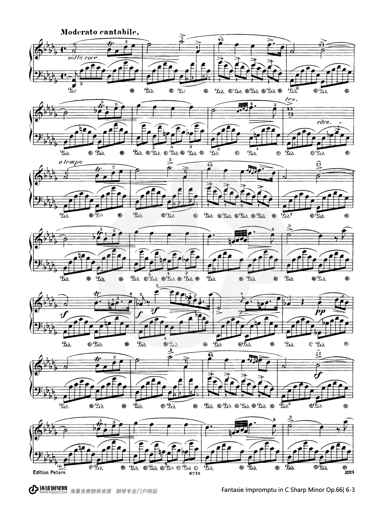 Fantasie Impromptu in C Sharp Minor Op.66钢琴谱