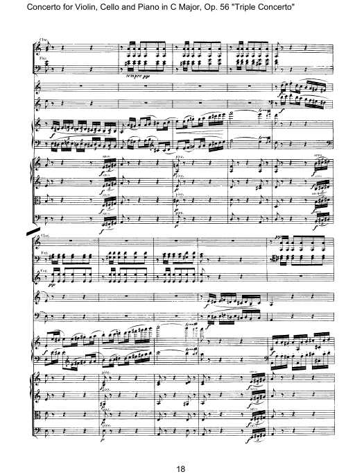 C大调三重协奏曲 Triple Concerto in C Major Op.56钢琴谱