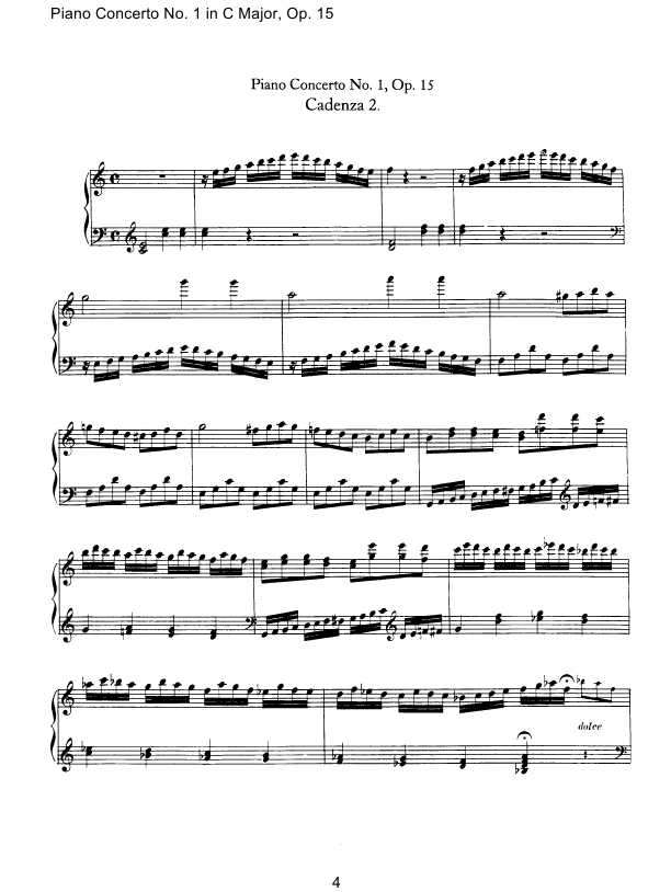 Cadenzas to Beethoven s Piano Concerto No[1].1 Op.15 华彩段钢琴谱