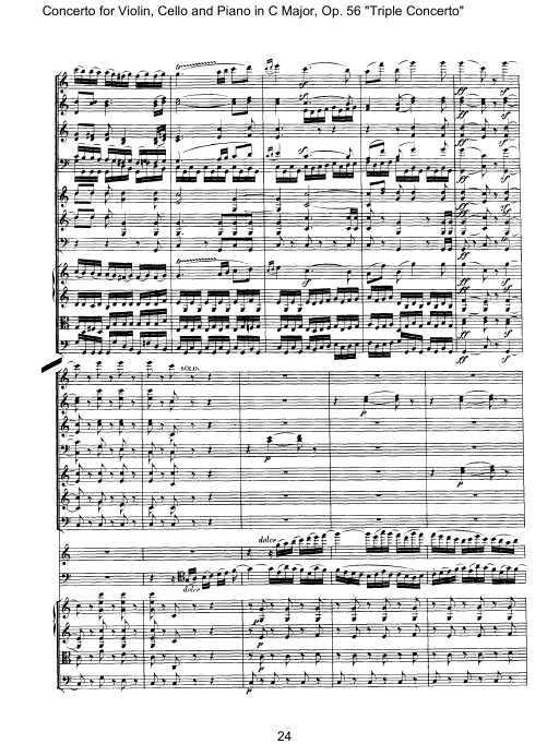 C大调三重协奏曲 Triple Concerto in C Major Op.56钢琴谱