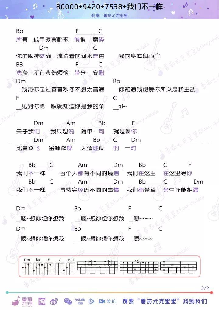 《8000+7538+9420串烧》尤克里里谱