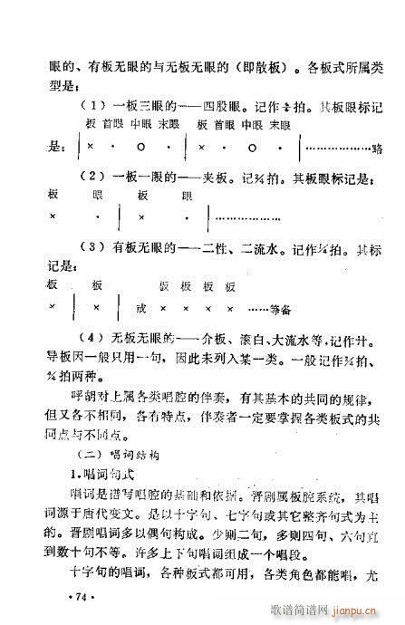 未知 《晋剧呼胡演奏法61-100》简谱