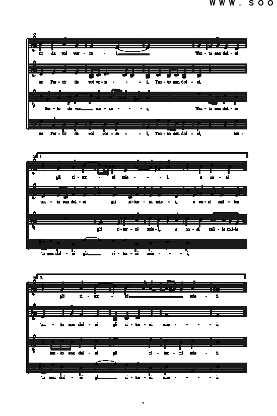 西普里亚诺·德·罗勒 《我感觉自己要死了 歌曲类 合唱谱》简谱