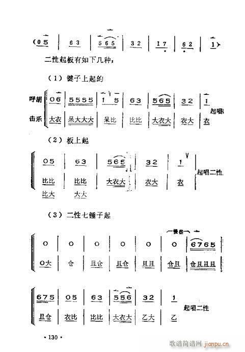 未知 《晋剧呼胡演奏法101-140》简谱