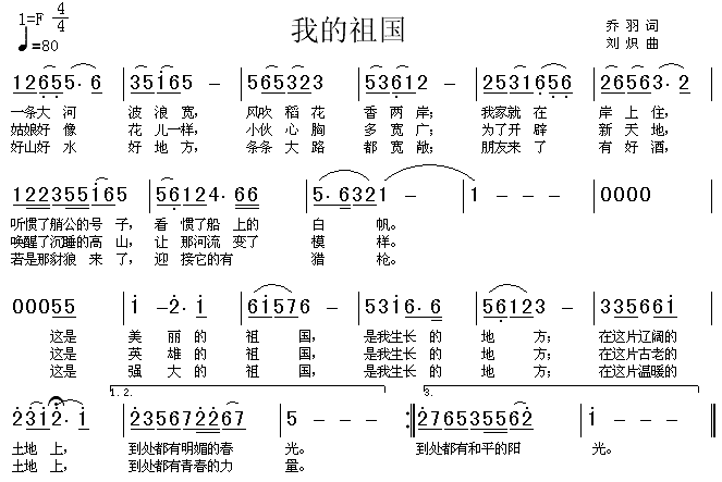 郭兰英 《上甘岭》简谱