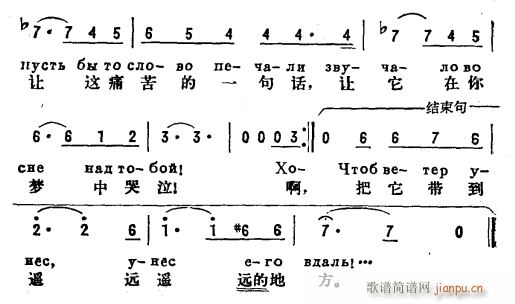 未知 《一句话(俄汉语)2》简谱