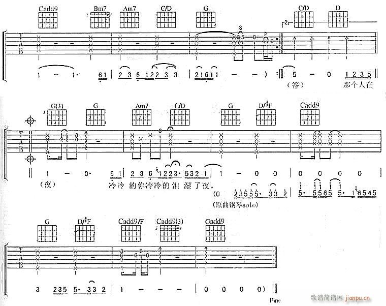 阿杜   发布: 2005-6-5 ?? 网评:  (0票) 《撕夜-版本二》简谱