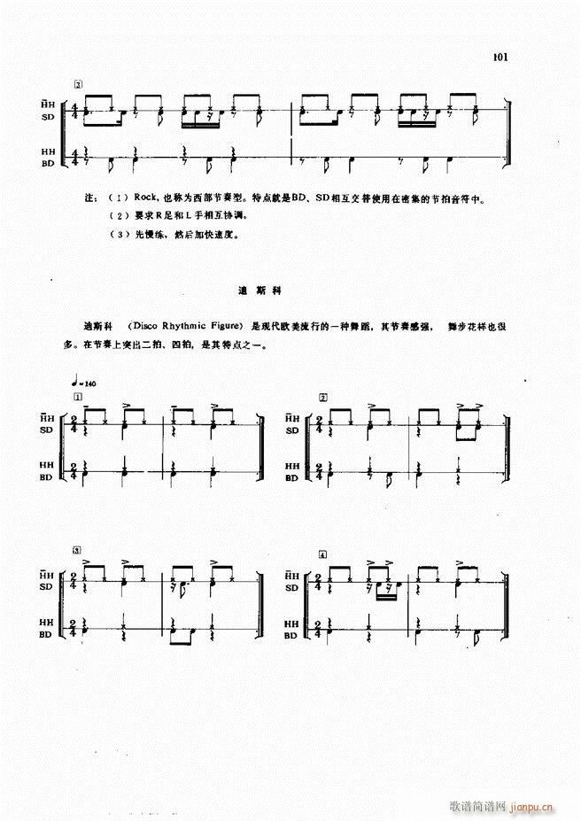 未知 《爵士鼓演奏法61-133》简谱