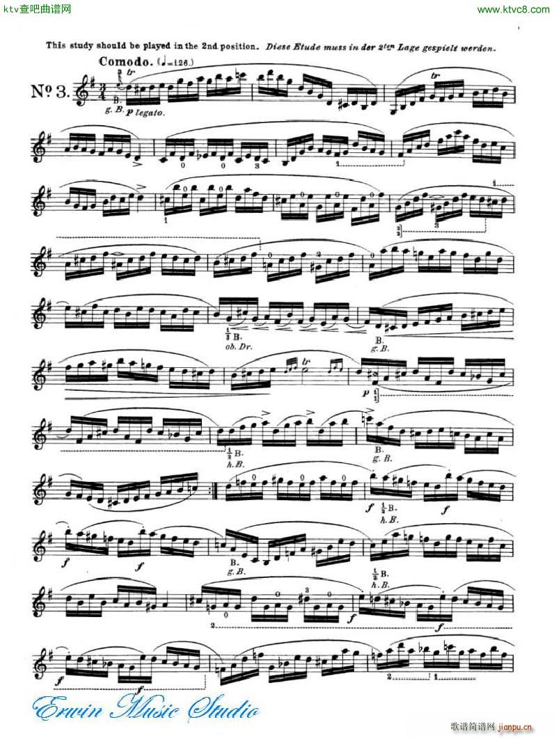 罗德 《罗德 24首练习曲Pierre Rode 24 Studi Per violino 01 08》简谱