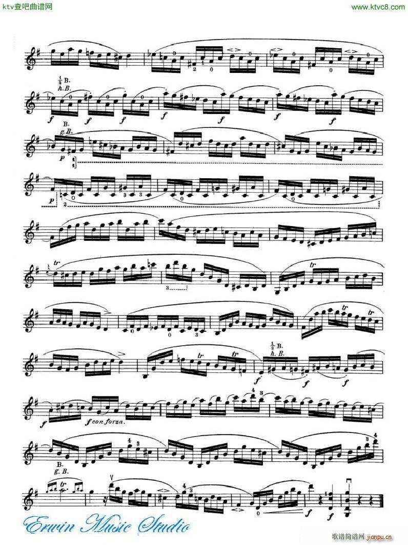 罗德 《罗德 24首练习曲Pierre Rode 24 Studi Per violino 01 08》简谱