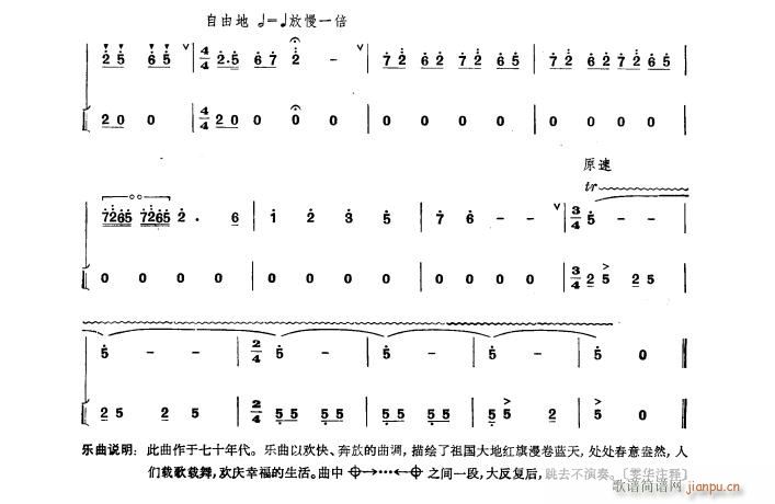 未知 《春传喜讯》简谱