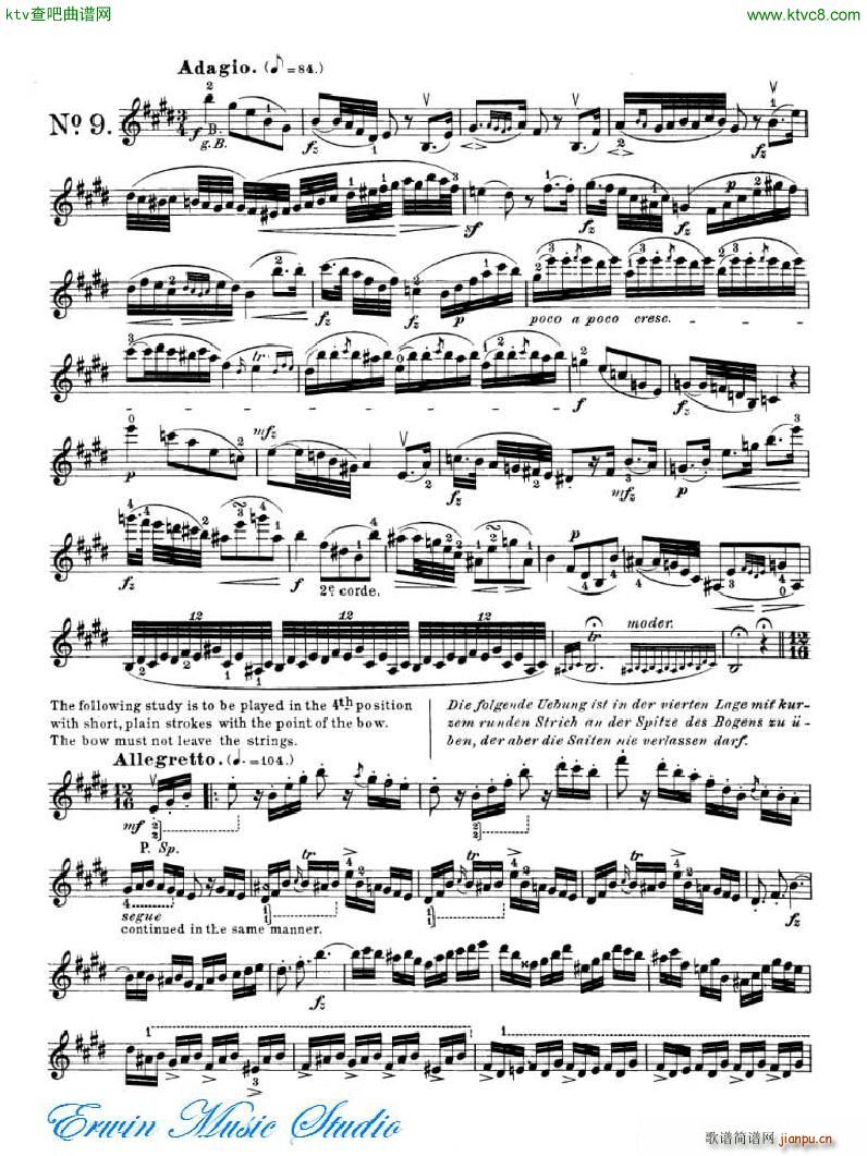 罗德 《罗德 24首练习曲Pierre Rode 24 Studi Per violino 09 16》简谱