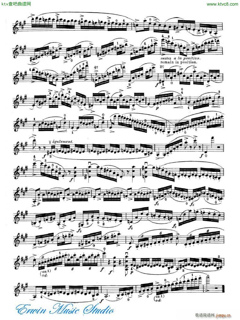 罗德 《罗德 24首练习曲Pierre Rode 24 Studi Per violino 01 08》简谱